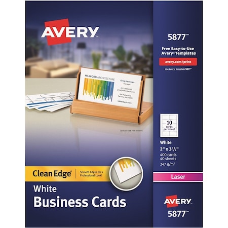 Avery Card, Business, Lasr, We, 400PK AVE5877
